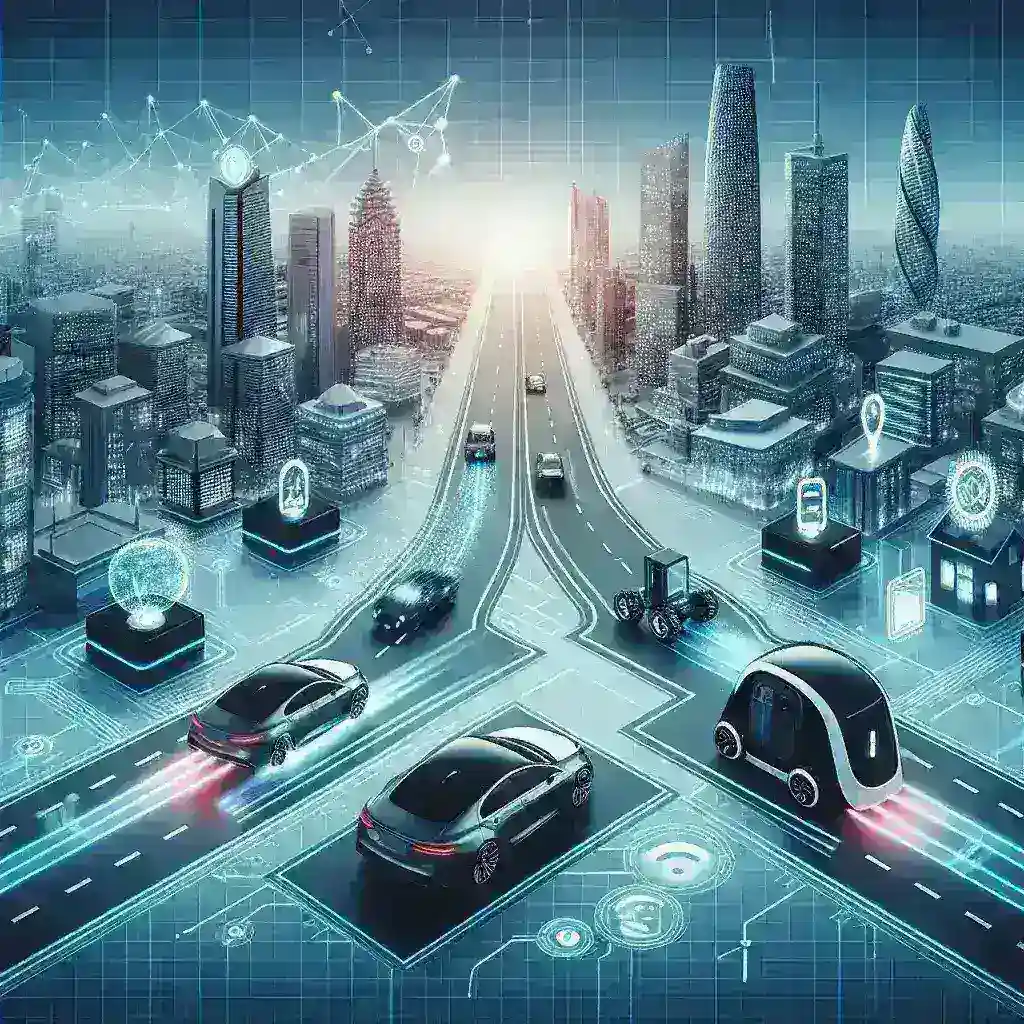 "Ilustrasi kebutuhan latensi ultra rendah dalam Internet of Things (IoT) dan kendaraan otonom, menampilkan jaringan komunikasi yang cepat dan efisien untuk mendukung aplikasi real-time."