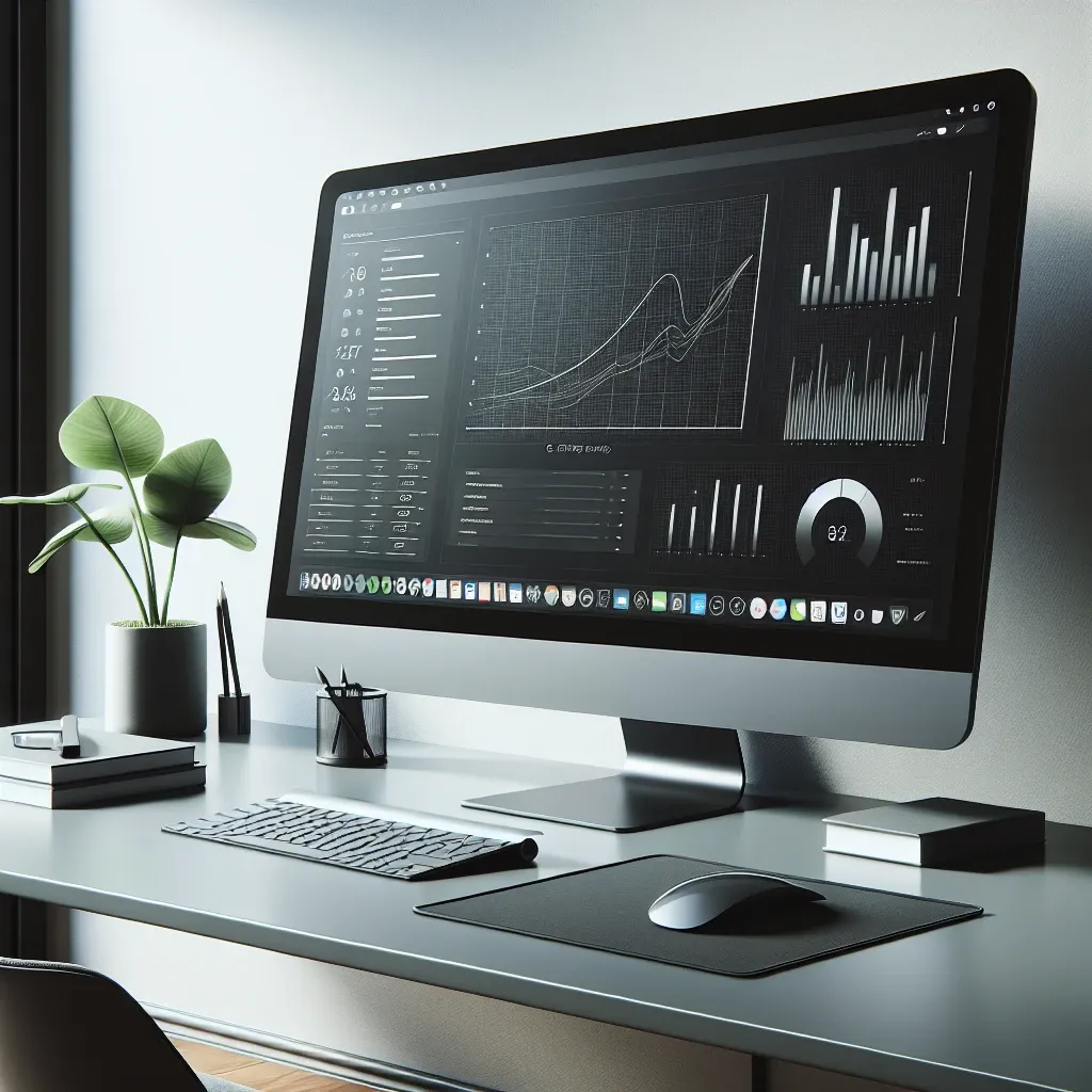"Monitor ultra-wide dengan tampilan tajam dan luas, mendukung produktivitas dan kreativitas di tempat kerja, ideal untuk multitasking dan desain grafis."