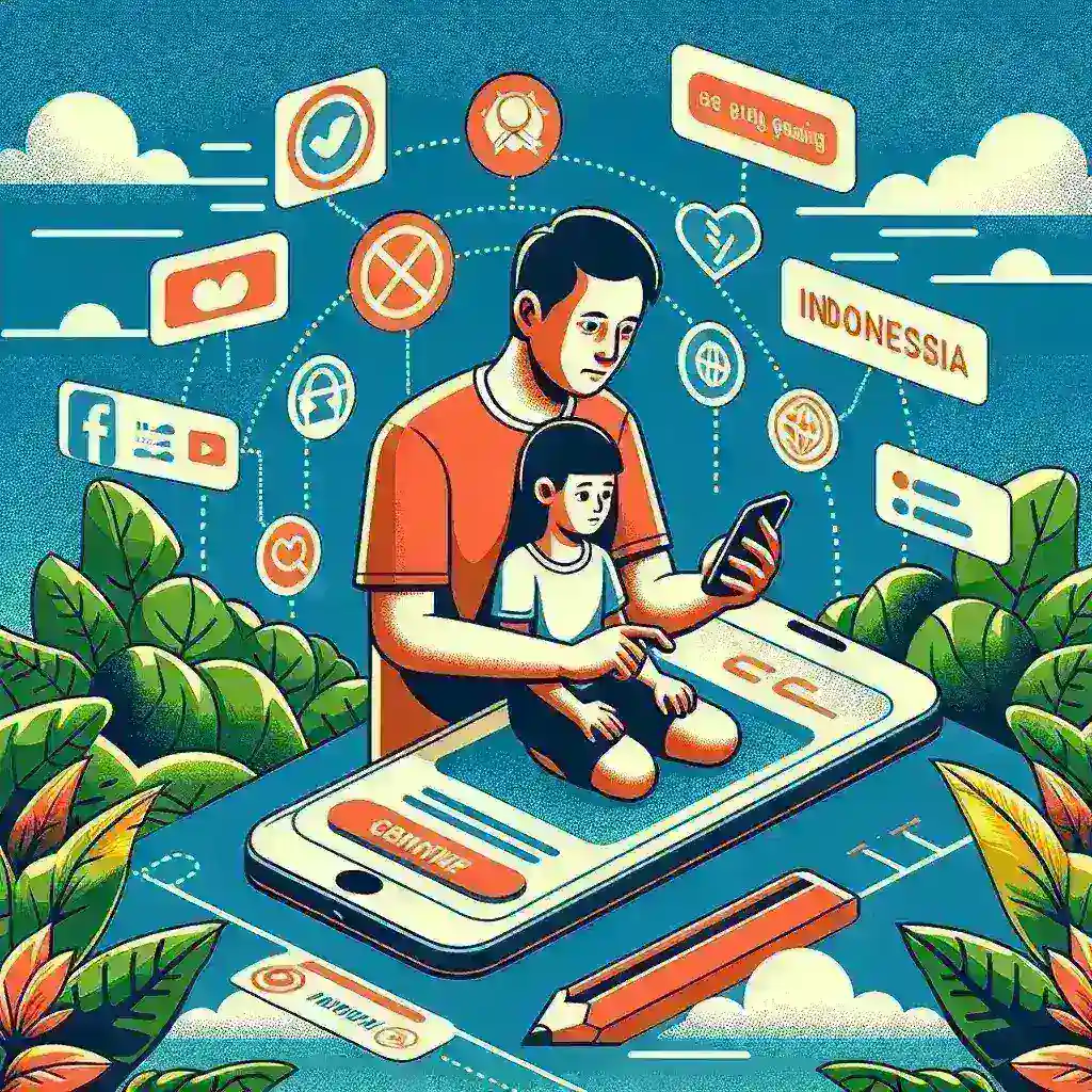 "Ilustrasi kontrol parental TikTok Shop di Indonesia, menampilkan fitur keamanan yang baru diluncurkan untuk melindungi anak-anak saat berbelanja online."